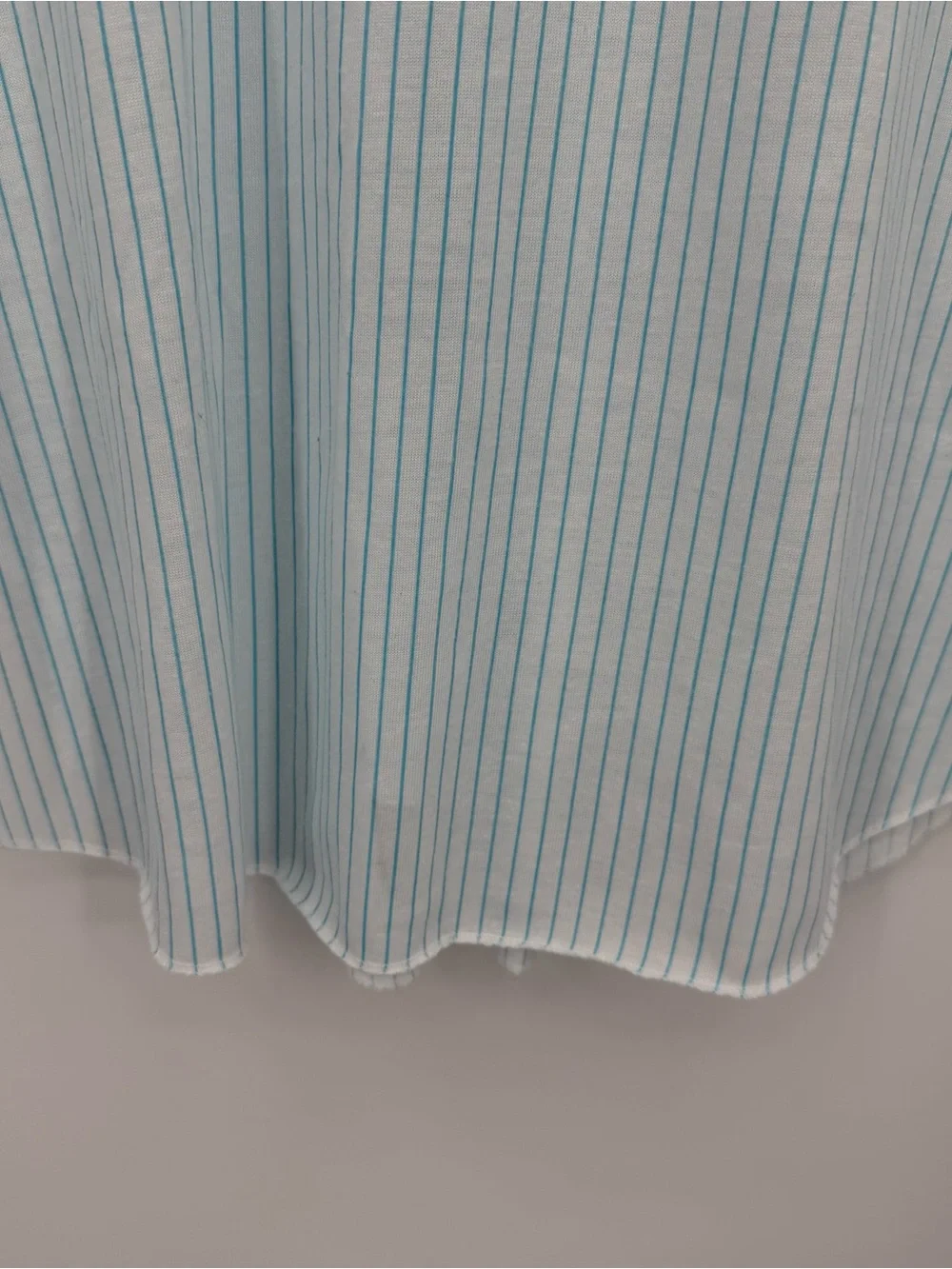 Petra Fashions Blue Pinstripe Mini Nightgown Dress Sleeveless Coastal Size Med - Picture 4 of 9